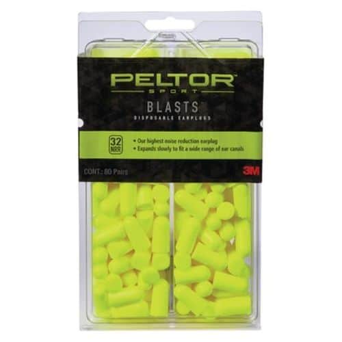Peltor Blasts Disposable Earplugs, 32 dB, Qty 80 - Yellow PEL97082 Peltor Blasts Disposable Earplugs, 32 dB, Qty 80 - Yellow PEL97082