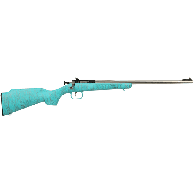 Crickett Gen2 Rifle, 16.13" Stainless Single Shot Barrel Stainless Steel Receiver Blue w/Gold Webbing Fixed Synthetic Stock Youth 1rd 22 LR - KSA2446 Crickett Gen2 Rifle, 16.13" Stainless Single Shot Barrel Stainless Steel Receiver Blue w/Gold Webbing Fixed Synthetic Stock Youth 1rd 22 LR - KSA2446