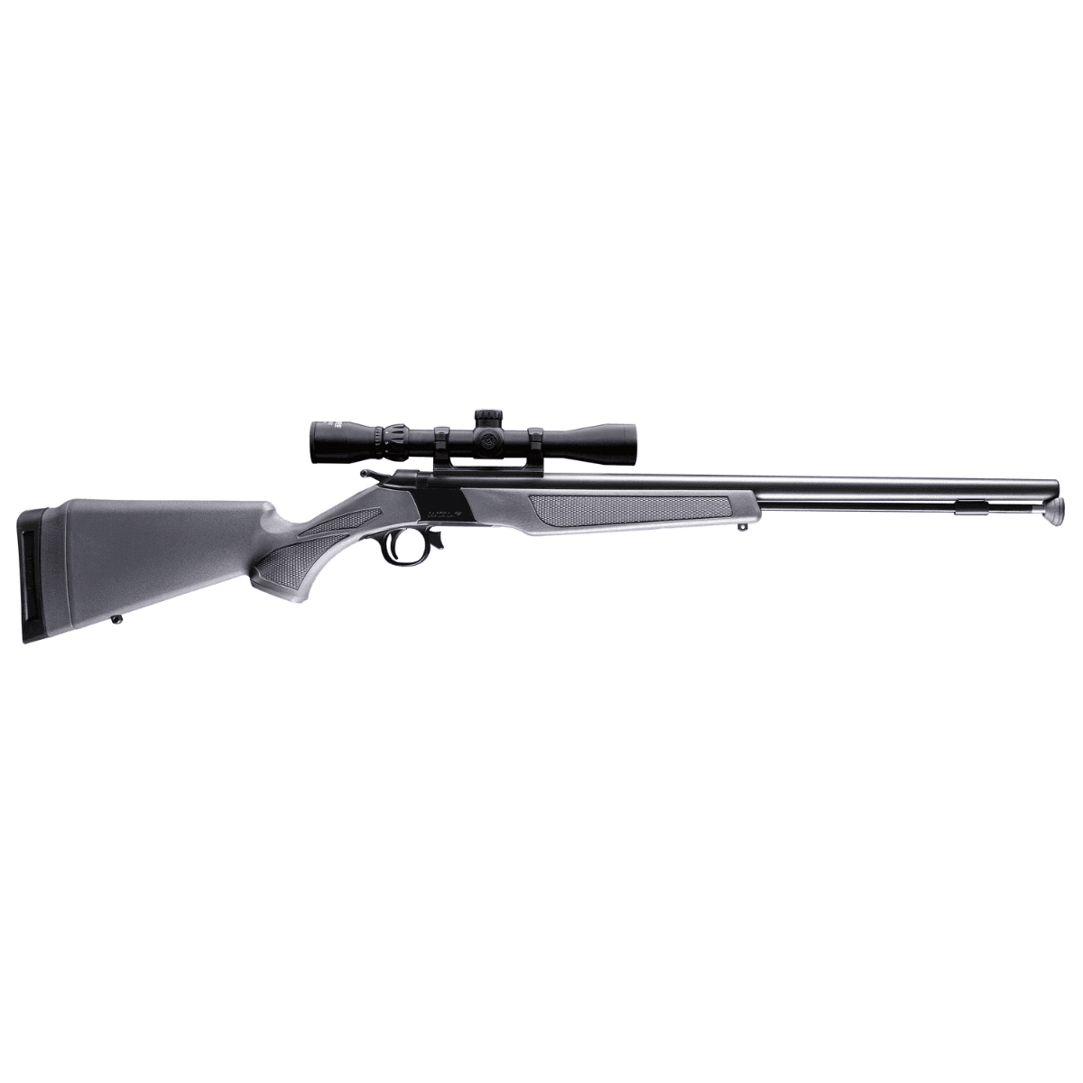 CVA Wolf w/Optic Muzzleloader Rifle, 24" Blued Steel Barrel & Drilled & Tapped Steel Receiver Fixed Stealth Gray Synthetic Stock KonusShot 3-9x32mm 50 Cal - PR2119SCP CVA Wolf w/Optic Muzzleloader Rifle, 24" Blued Steel Barrel & Drilled & Tapped Steel Receiver Fixed Stealth Gray Synthetic Stock KonusShot 3-9x32mm 50 Cal - PR2119SCP