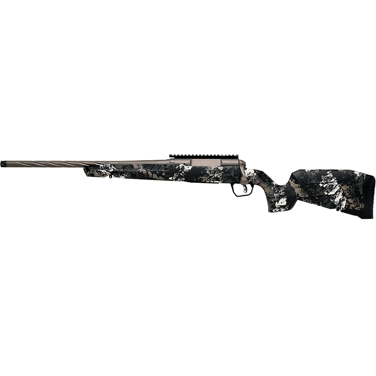 Savage Arms Axis 2 Pro Rifle, 20" Gun Metal Bronze Cerakote Spiral Fluted Threaded Barrel Gun Metal Bronze Cerakote Picatinny Rail Carbon Steel Receiver Fixed w/Pistol Grip Textured Forest SP Camo Left Hand Full Size 4+1 22-250 Rem - 32363 Savage Arms Axis 2 Pro Rifle, 20" Gun Metal Bronze Cerakote Spiral Fluted Threaded Barrel Gun Metal Bronze Cerakote Picatinny Rail Carbon Steel Receiver Fixed w/Pistol Grip Textured Forest SP Camo Left Hand Full Size 4+1 22-250 Rem - 32363