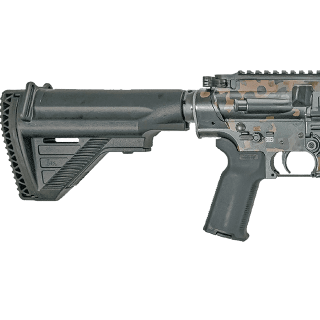 HK MR556 A1 75th Anniversary Rifle, 16.50" Black Steel Barrel Flecktarn Camo Picatinny Rail Aluminum Receiver M-LOK Handguard Black Synthetic Adjustable Stock 4 Magazines 30+1rd 5.56x45mm - 81001001 HK MR556 A1 75th Anniversary Rifle, 16.50" Black Steel Barrel Flecktarn Camo Picatinny Rail Aluminum Receiver M-LOK Handguard Black Synthetic Adjustable Stock 4 Magazines 30+1rd 5.56x45mm - 81001001