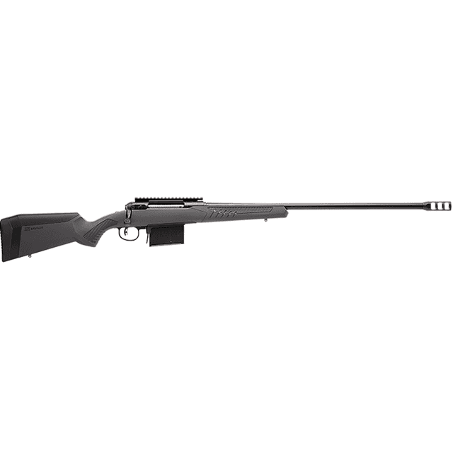 Savage Arms 110 Long Range Hunter Rifle, 26" Matte Black Threaded Barrel Matte Black Drilled & Tapped Carbon Steel Receiver Adj AccuStock Matte Gray Synthetic Stock Right Hand Full Size 5+1rd 338 Lapua Mag - 57037 Savage Arms 110 Long Range Hunter Rifle, 26" Matte Black Threaded Barrel Matte Black Drilled & Tapped Carbon Steel Receiver Adj AccuStock Matte Gray Synthetic Stock Right Hand Full Size 5+1rd 338 Lapua Mag - 57037