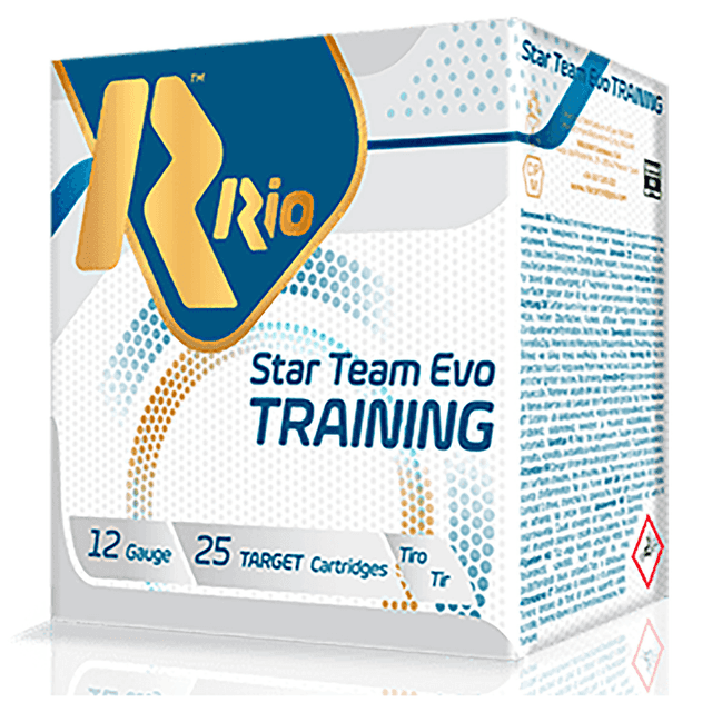 Rio Ammunition Star Team EVO Cartridges, 2.75" 1 1/8oz 7.5Shot 25 Per Box/10 Case 12Gauge - STT32X8 Rio Ammunition Star Team EVO Cartridges, 2.75" 1 1/8oz 7.5Shot 25 Per Box/10 Case 12Gauge - STT32X8