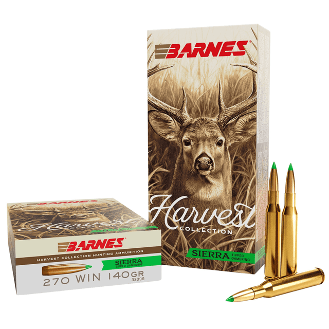 Barnes Bullets Harvest Rifle Cartridges, 140gr Sierra Tipped GameKing 20 Per Box/10 Case 270Win - 32399 Barnes Bullets Harvest Rifle Cartridges, 140gr Sierra Tipped GameKing 20 Per Box/10 Case 270Win - 32399