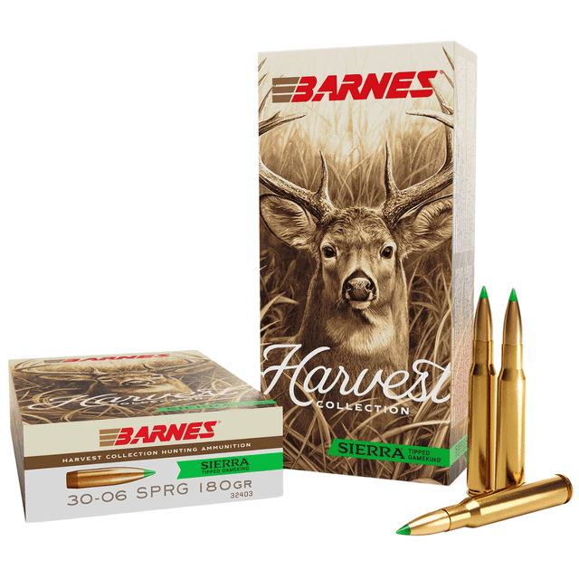 Barnes Bullets Harvest Rifle Cartridges, 180gr Sierra Tipped GameKing 20 Per Box/10 Case 30-06Springfield - 32403 Barnes Bullets Harvest Rifle Cartridges, 180gr Sierra Tipped GameKing 20 Per Box/10 Case 30-06Springfield - 32403