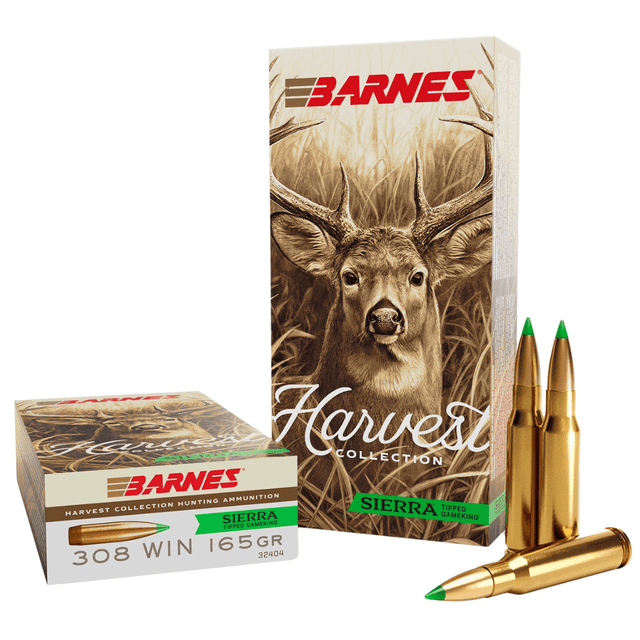 Barnes Bullets Harvest Rifle Cartridges, 165gr Sierra Tipped GameKing 20 Per Box/10 Case 308Win - 32404 Barnes Bullets Harvest Rifle Cartridges, 165gr Sierra Tipped GameKing 20 Per Box/10 Case 308Win - 32404