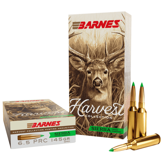 Barnes Bullets Harvest Rifle Cartridges, 145gr Sierra Tipped GameKing 20 Per Box/10 Case 6.5PRC - 32401 Barnes Bullets Harvest Rifle Cartridges, 145gr Sierra Tipped GameKing 20 Per Box/10 Case 6.5PRC - 32401