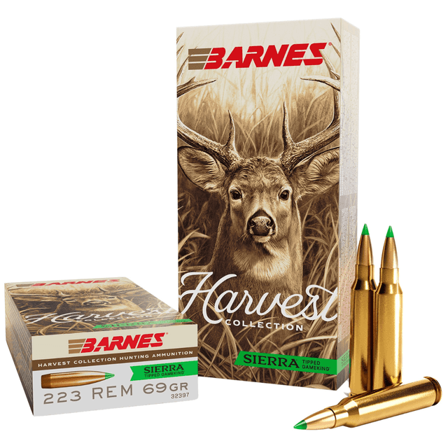 Barnes Bullets Harvest Rifle Cartridges, 69gr Sierra Tipped GameKing 20 Per Box/10 Case 223Rem - 32397 Barnes Bullets Harvest Rifle Cartridges, 69gr Sierra Tipped GameKing 20 Per Box/10 Case 223Rem - 32397