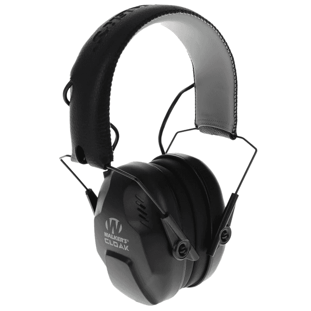 Walker's Cloak Dual Mic Electronic Ear Muff, Black Over the Head 23-25 dB - GWPCLKDM Walker's Cloak Dual Mic Electronic Ear Muff, Black Over the Head 23-25 dB - GWPCLKDM