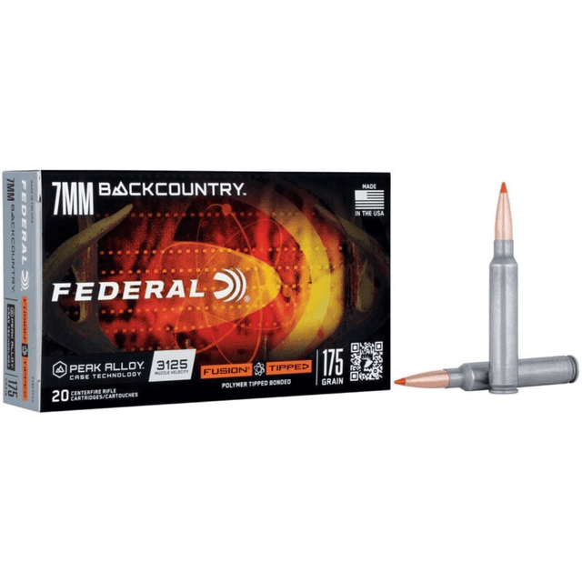 Federal BackCountry Rifle Cartridges, 175gr Tipped Fusion 20 Per Box/10 Case 7mm BC - F7BCTFS2 Federal BackCountry Rifle Cartridges, 175gr Tipped Fusion 20 Per Box/10 Case 7mm BC - F7BCTFS2