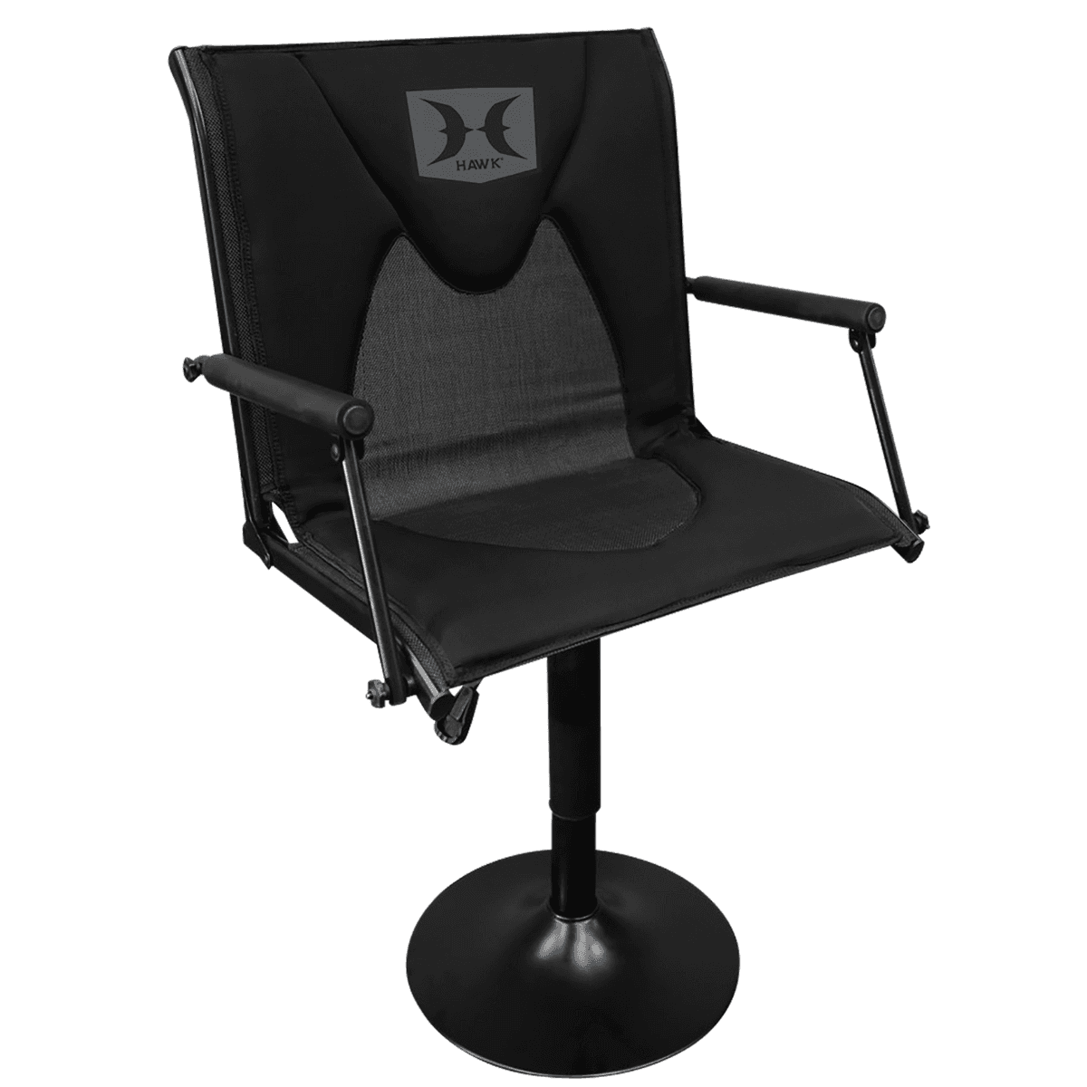 Hawk Premium Blind Chair, Black One Size Padded Seat 300 lbs Capacity - HWKPBC Hawk Premium Blind Chair, Black One Size Padded Seat 300 lbs Capacity - HWKPBC