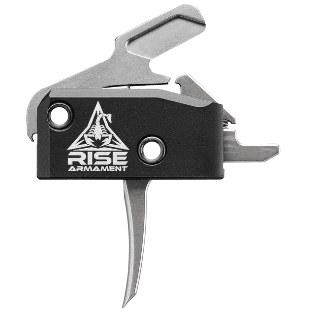 Rise Armament RA-434 High Performance Trigger, Single-Stage Flat Trigger with 3.50 lbs Draw Weight & Black/Silver Finish Aluminum / Steel for AR-Platform - RA434SLVRAWP Rise Armament RA-434 High Performance Trigger, Single-Stage Flat Trigger with 3.50 lbs Draw Weight & Black/Silver Finish Aluminum / Steel for AR-Platform - RA434SLVRAWP