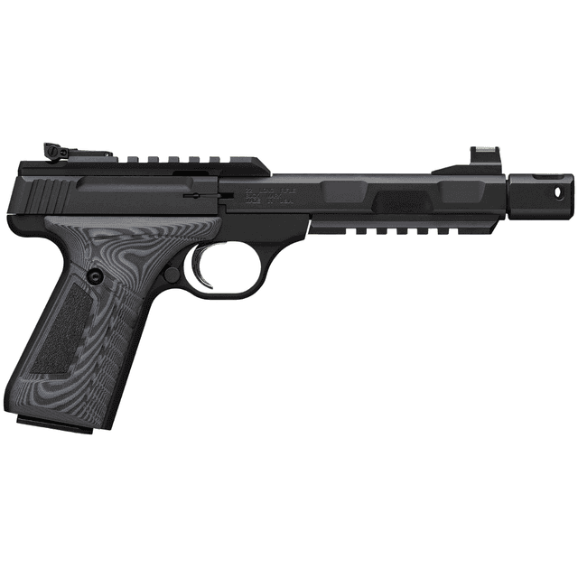 Browning Buck Mark Contour Pro Pistol, 4.40" Black Threaded w/Compensator Barrel Matte Black Picatinny Rail Receiver Matte Black Aluminum Frame w/Picatinny Rail Black/Gray G10 Grip 10+1rd 22 LR - 051598490 Browning Buck Mark Contour Pro Pistol, 4.40" Black Threaded w/Compensator Barrel Matte Black Picatinny Rail Receiver Matte Black Aluminum Frame w/Picatinny Rail Black/Gray G10 Grip 10+1rd 22 LR - 051598490