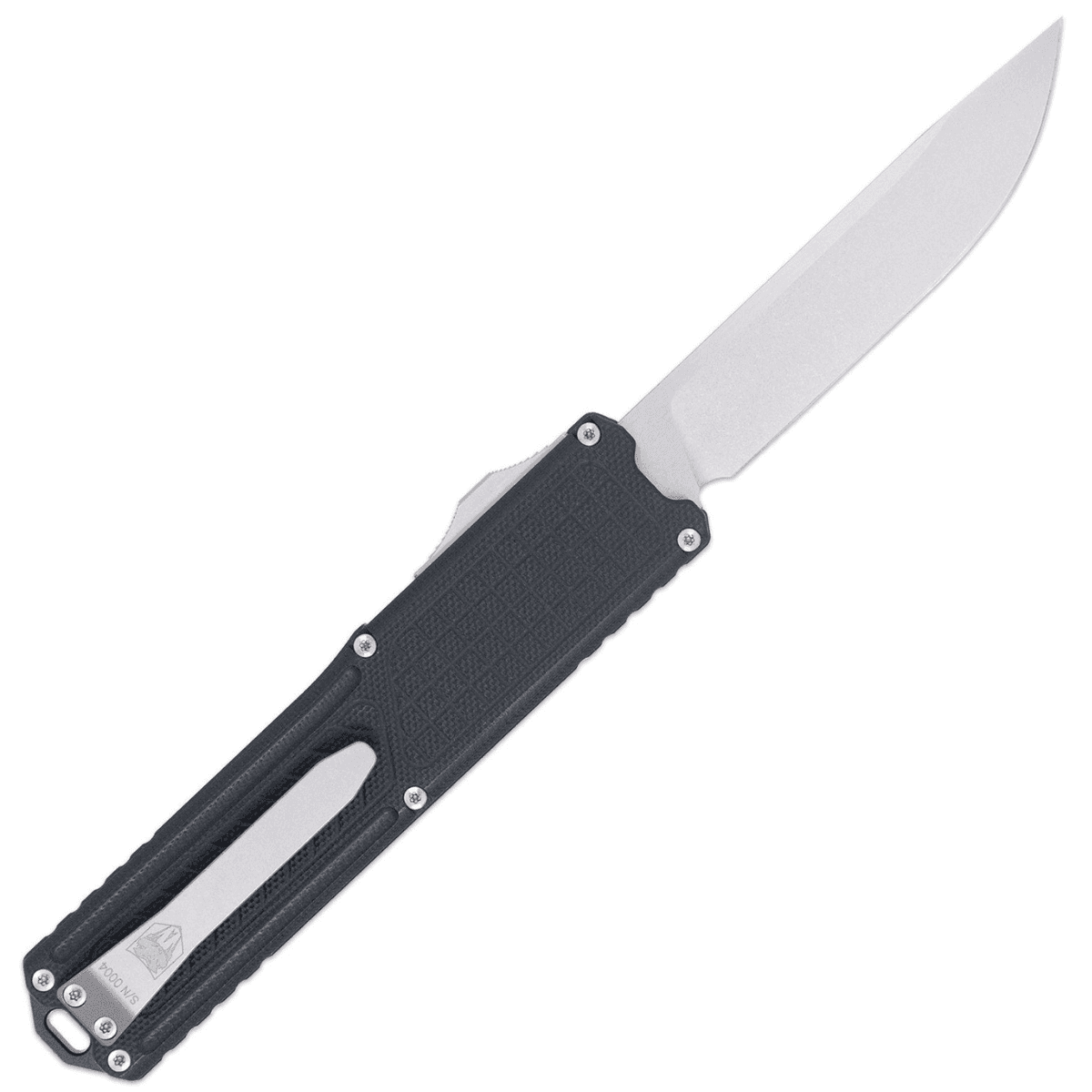 CobraTec Knives Ranger Knife, 3.25" OTF Plain Stonewashed D2 Steel Blade 4.75" Black Textured G10 Scales Handle - CTRNGBLKDNS CobraTec Knives Ranger Knife, 3.25" OTF Plain Stonewashed D2 Steel Blade 4.75" Black Textured G10 Scales Handle - CTRNGBLKDNS