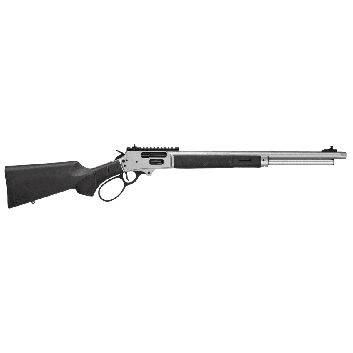 Smith & Wesson 1854 Rifle, 20" Stainless Threaded Barrel Stainless Steel Receiver w/Picatinny Rail Fixed Black Synthetic Stock Thread Protector 6+1rd 45-70 Gov - 14204 Smith & Wesson 1854 Rifle, 20" Stainless Threaded Barrel Stainless Steel Receiver w/Picatinny Rail Fixed Black Synthetic Stock Thread Protector 6+1rd 45-70 Gov - 14204