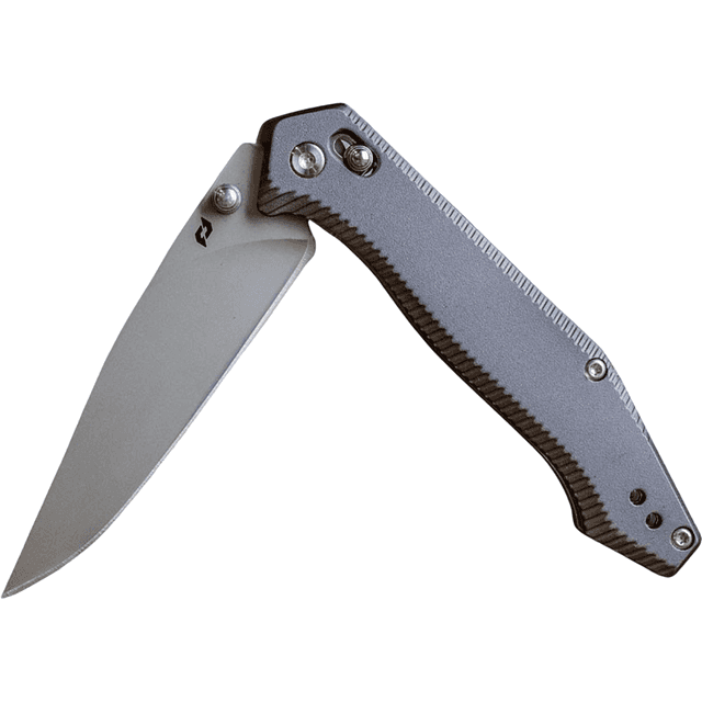 Schrade Folding Knife, 3.40" Drop Point Plain Stainless Steel Blade Black Aluminum Handle - 1215384 Schrade Folding Knife, 3.40" Drop Point Plain Stainless Steel Blade Black Aluminum Handle - 1215384