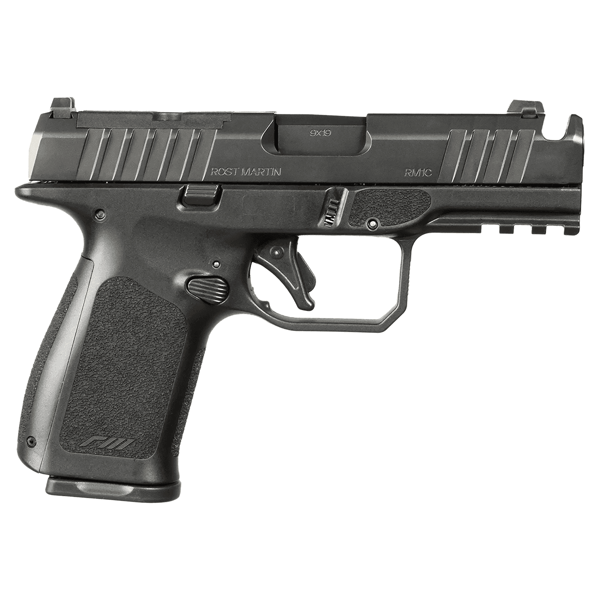 Rost Martin RM1CBLKOSP(COMP) RM1C 9mm 17+1 4" Black Compensated Match Grade Pistol Rost Martin RM1CBLKOSP(COMP) RM1C 9mm 17+1 4" Black Compensated Match Grade Pistol