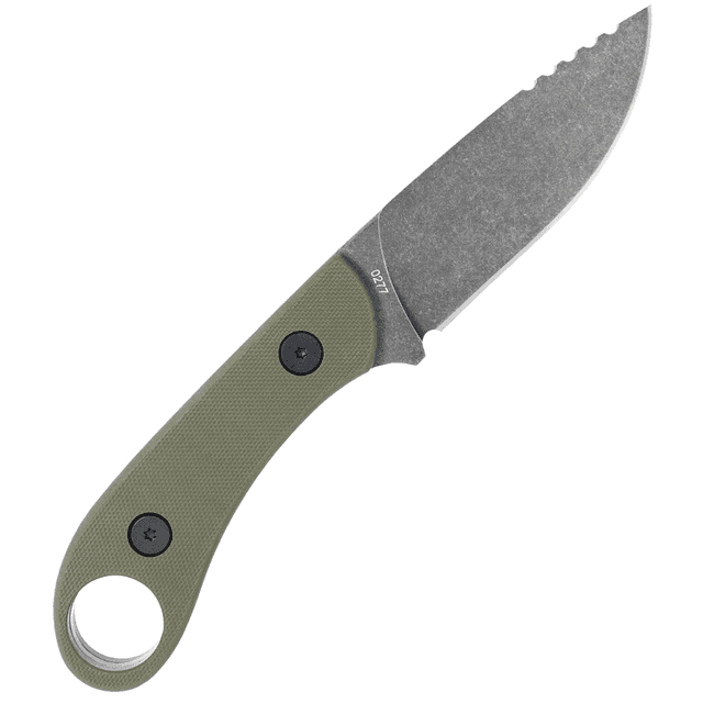 CobraTec Knives Skinner Gen II Knife, 3.50" Fixed Plain Stonewashed D2 Steel Blade 4.31" OD Green Textured G10 Scales Handle w/Finger Ring - SD2DNSODGGEN2 CobraTec Knives Skinner Gen II Knife, 3.50" Fixed Plain Stonewashed D2 Steel Blade 4.31" OD Green Textured G10 Scales Handle w/Finger Ring - SD2DNSODGGEN2