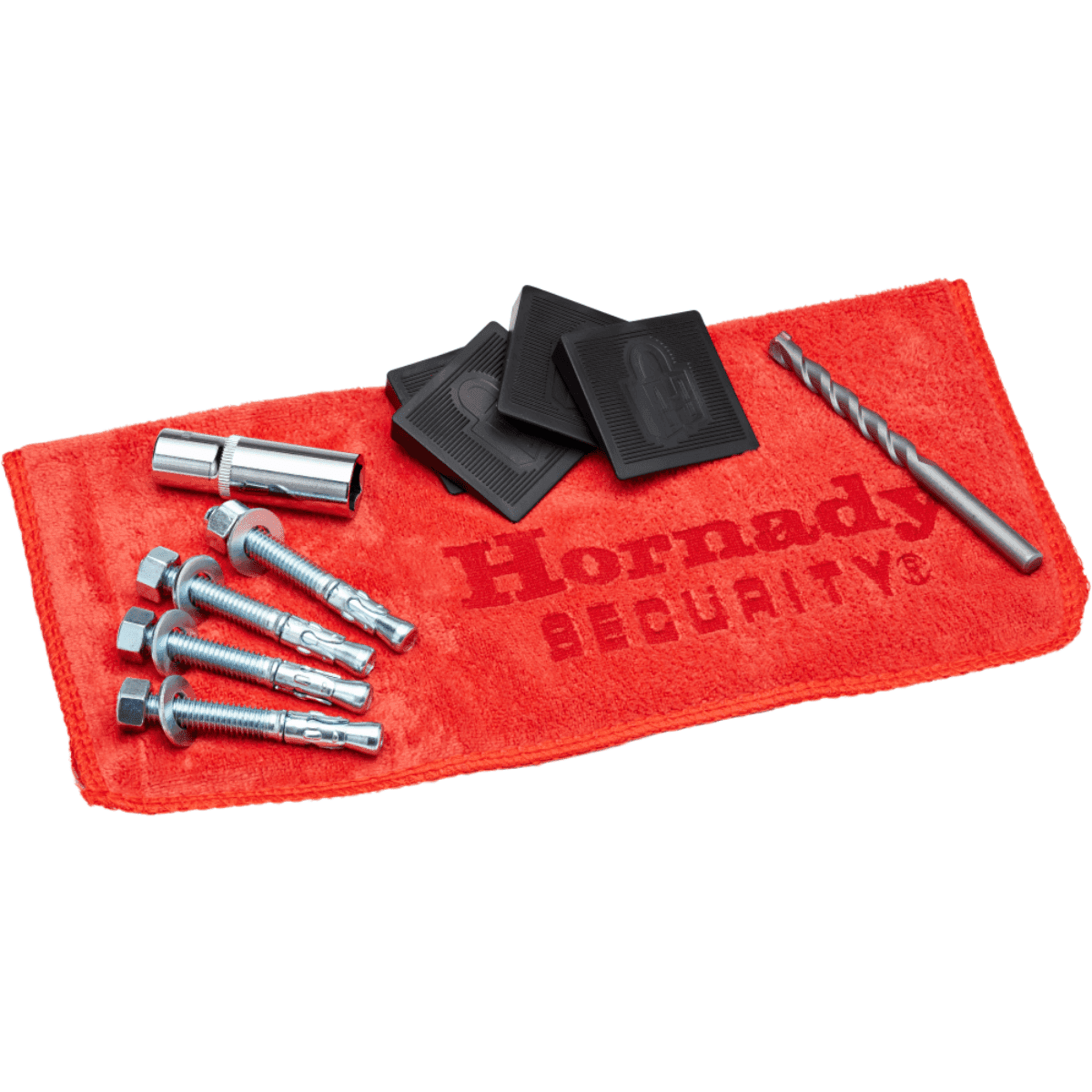 Hornady Safe Anchoring Kit, Silver Includes Carbide Bit / Drive Socket / Dusting Cloth - 95851 Hornady Safe Anchoring Kit, Silver Includes Carbide Bit / Drive Socket / Dusting Cloth - 95851