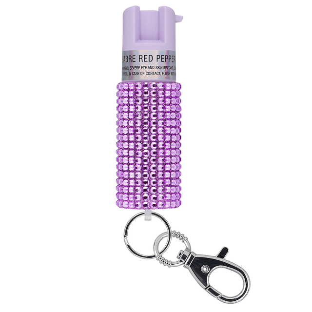 Sabre Red Pepper Spray, Jeweled Lavander Includes Key Ring - KRJLV02 Sabre Red Pepper Spray, Jeweled Lavander Includes Key Ring - KRJLV02