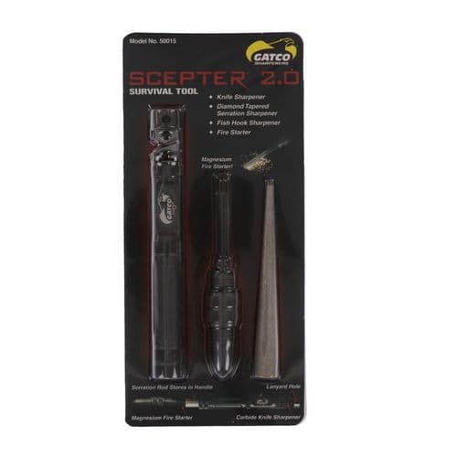 Gatco Scepter 2.0 Tungsten Carbide and Take Down Diamond Sharpener with Fire Starter Gatco Scepter 2.0 Tungsten Carbide and Take Down Diamond Sharpener with Fire Starter