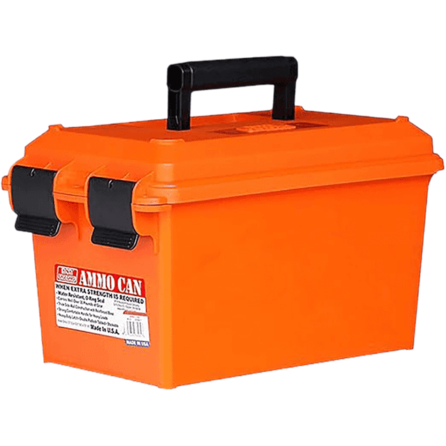 MTM Case-Gard Ammo Can, Orange Polypropylene Latches 9.30" x 15.30" x 8.80" Exterior - AC35 MTM Case-Gard Ammo Can, Orange Polypropylene Latches 9.30" x 15.30" x 8.80" Exterior - AC35