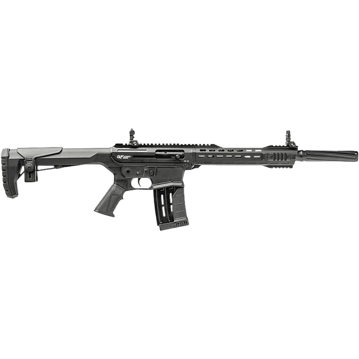 Gforce Arms GF25 Shotgun, 20" Black Cerakote Spiral Threaded Barrel 3" Chamber Black Cerakote Picatinny Rail Aluminum Receiver Black Adjustable Synthetic Stock w/Black Rubber Grip Semi-Auto 5+1rd 12 Gauge - GF251220 Gforce Arms GF25 Shotgun, 20" Black Cerakote Spiral Threaded Barrel 3" Chamber Black Cerakote Picatinny Rail Aluminum Receiver Black Adjustable Synthetic Stock w/Black Rubber Grip Semi-Auto 5+1rd 12 Gauge - GF251220