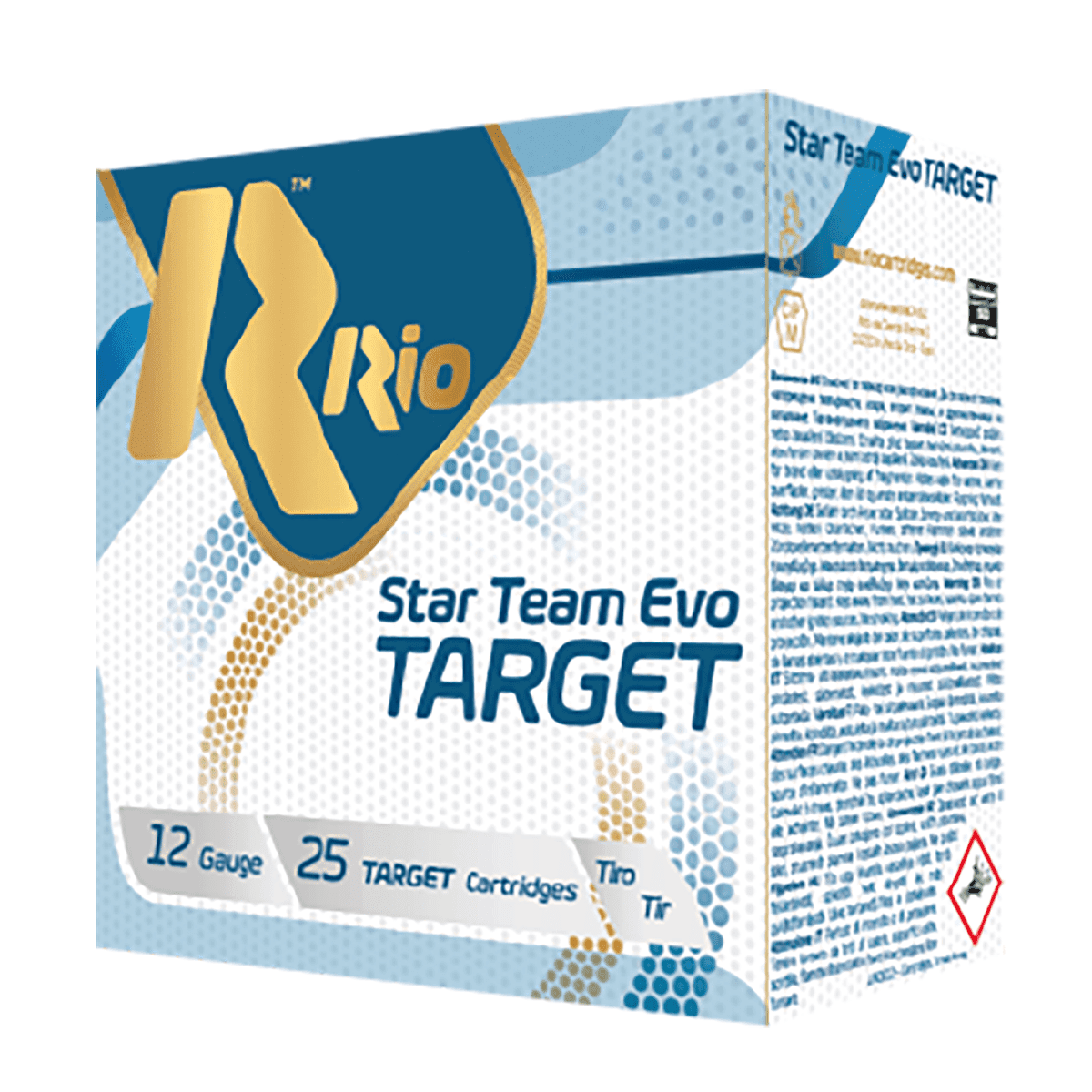Rio Ammunition STT24LT75 Star Team EVO Target 12 Gauge 2.75" 7/8 oz 7.5 Shot 25 Per Box Rio Ammunition STT24LT75 Star Team EVO Target 12 Gauge 2.75" 7/8 oz 7.5 Shot 25 Per Box