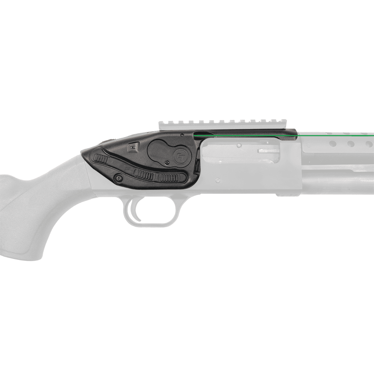 Crimson Trace LS-250G Lasersaddle Green Laser Sight, Black Polymer Water Resistant Mossberg Shockwave/500/590 - 0178201 Crimson Trace LS-250G Lasersaddle Green Laser Sight, Black Polymer Water Resistant Mossberg Shockwave/500/590 - 0178201