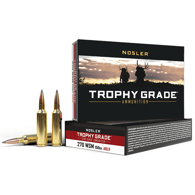 Nosler Long-Range Trophy Grade Cartridge, 150gr Nosler Spitzer AccuBond Long Range 20 Per Box/10 Case 270 WSM - 60114 Nosler Long-Range Trophy Grade Cartridge, 150gr Nosler Spitzer AccuBond Long Range 20 Per Box/10 Case 270 WSM - 60114