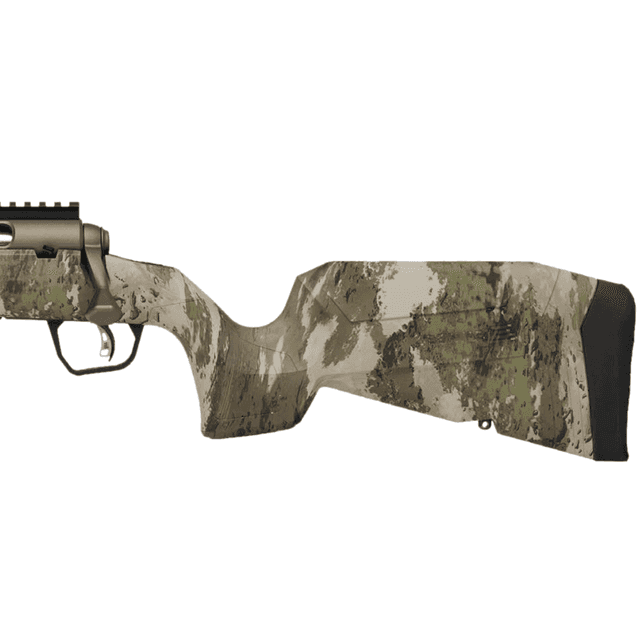 Savage Arms Axis 2 Pro Rifle, 20" Gun Metal Bronze Cerakote Threaded Barrel Gun Metal Bronze Cerakote Picatinny Rail Carbon Steel Receiver Fixed w/Pistol Grip Woodland Camo Synthetic Stock Left Hand Full Size 4+1rd 6mm ARC - 32388 Savage Arms Axis 2 Pro Rifle, 20" Gun Metal Bronze Cerakote Threaded Barrel Gun Metal Bronze Cerakote Picatinny Rail Carbon Steel Receiver Fixed w/Pistol Grip Woodland Camo Synthetic Stock Left Hand Full Size 4+1rd 6mm ARC - 32388