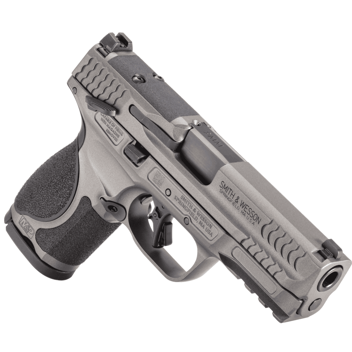 Smith & Wesson M&P M2.0 Pistol, 4" Black Armornite Steel Barrel Tungsten Gray Cerakote C.O.R.E. Optic System Stainless Steel Slide Tungsten Gray Cerakote Aluminum Frame w/Picatinny Rail Textured Grip Compact Frame 10+1rd 9mm Luger - 14104 Smith & Wesson M&P M2.0 Pistol, 4" Black Armornite Steel Barrel Tungsten Gray Cerakote C.O.R.E. Optic System Stainless Steel Slide Tungsten Gray Cerakote Aluminum Frame w/Picatinny Rail Textured Grip Compact Frame 10+1rd 9mm Luger - 14104