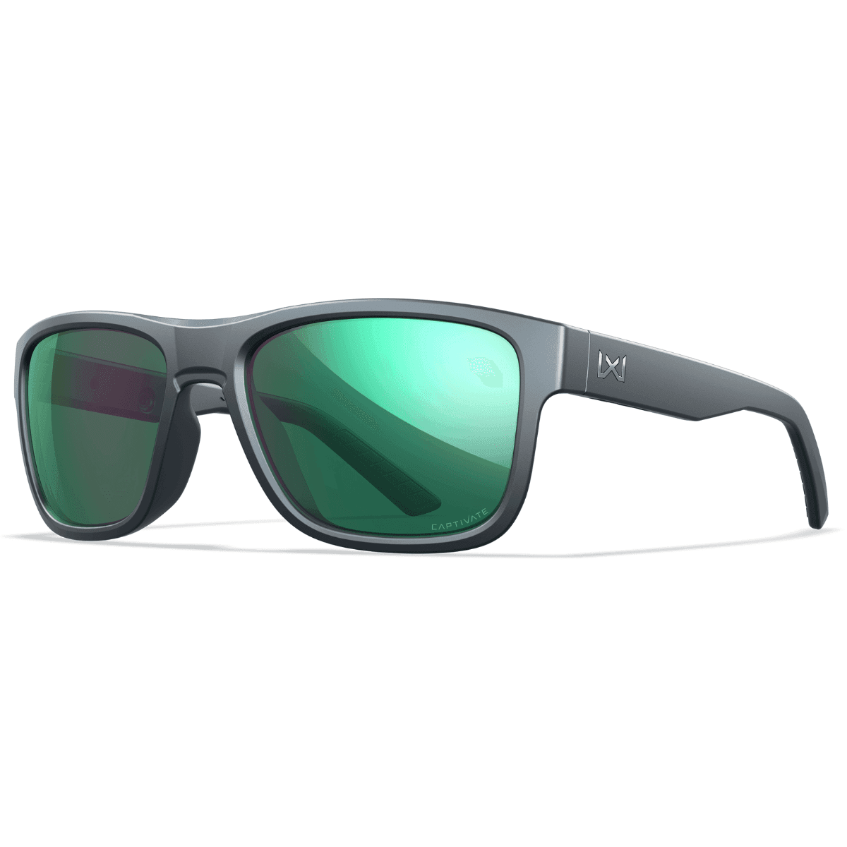 Wiley X Ovation Sunglasses, Green Mirror Lens Dark Gray Frame 100% UV Rating - AC6OVN17 Wiley X Ovation Sunglasses, Green Mirror Lens Dark Gray Frame 100% UV Rating - AC6OVN17
