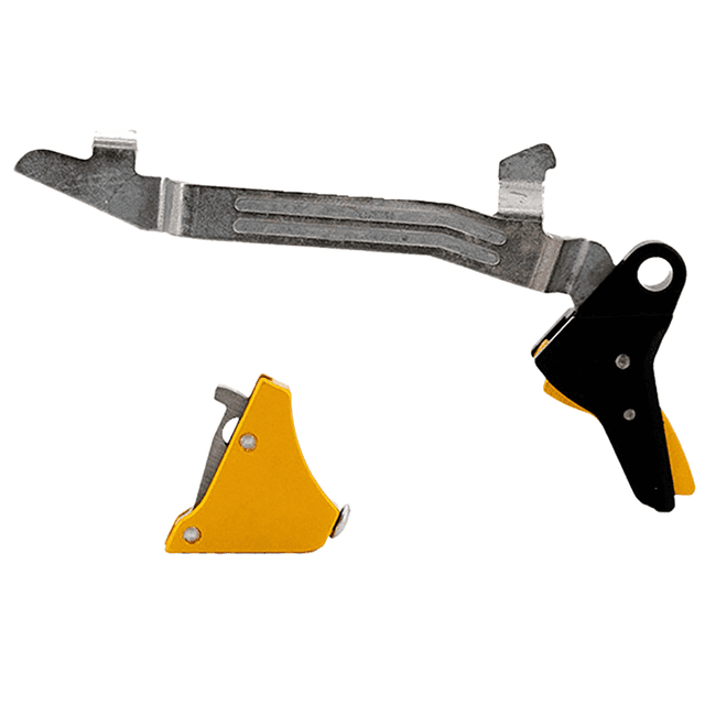 Timney Triggers Alpha Competition Trigger, Gold Aluminum 3 lbs Draw Weight Fits Glock Gen5 - ALPHAGLOCK5LARGEGOLD Timney Triggers Alpha Competition Trigger, Gold Aluminum 3 lbs Draw Weight Fits Glock Gen5 - ALPHAGLOCK5LARGEGOLD