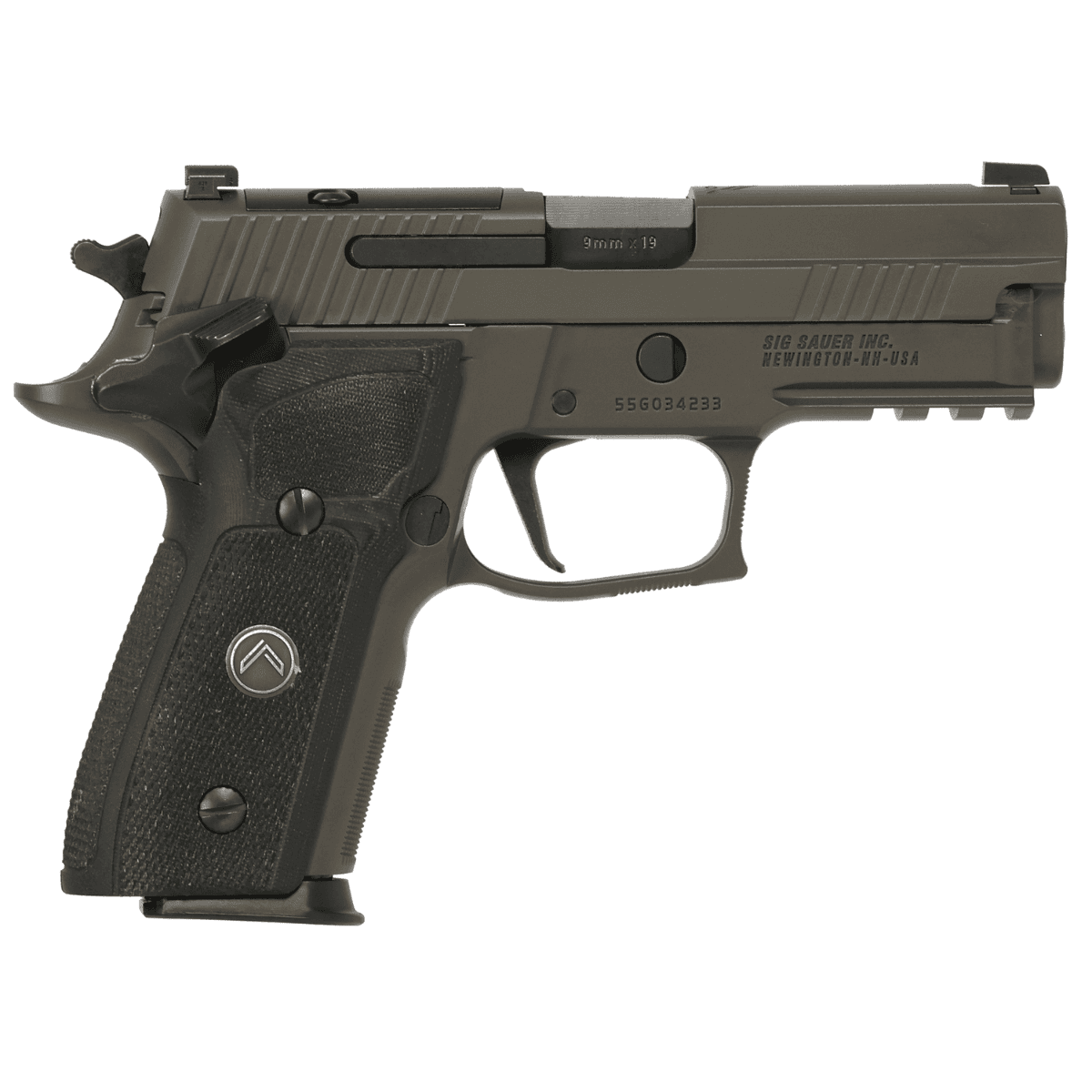 Sig Sauer P229 Legion *MA Compliant Pistol, 3.90" Black Carbon Steel Barrel Legion Gray Cerakote Serrated Legion Gray Cerakote Aluminum Frame w/Beavertail&Picatinny Rail Black G10 w/Legion Medallion Grip RH Compact 10+1 9mm - 229RM9LEGIONSAOR2 Sig Sauer P229 Legion *MA Compliant Pistol, 3.90" Black Carbon Steel Barrel Legion Gray Cerakote Serrated Legion Gray Cerakote Aluminum Frame w/Beavertail&Picatinny Rail Black G10 w/Legion Medallion Grip RH Compact 10+1 9mm - 229RM9LEGIONSAOR2