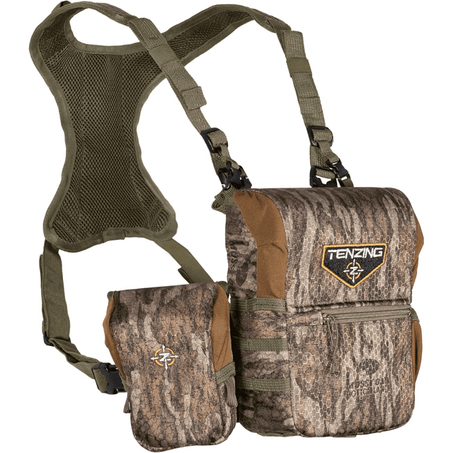 Tenzing Bino Harness, Medium Mossy Oak Bottomland Poly Oxford Over The Shoulder 3 Compartments - TZGBHMOMD Tenzing Bino Harness, Medium Mossy Oak Bottomland Poly Oxford Over The Shoulder 3 Compartments - TZGBHMOMD