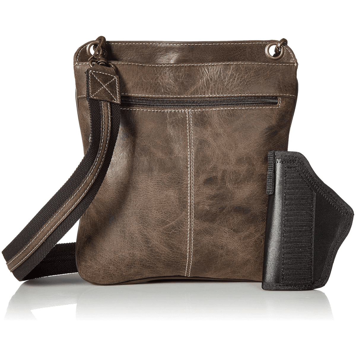Gun Toten Mamas/kingport Cross Body Purse, Brown Full Grain Buffalo Leather Includes Standard Holster - GTMCZY01 Gun Toten Mamas/kingport Cross Body Purse, Brown Full Grain Buffalo Leather Includes Standard Holster - GTMCZY01