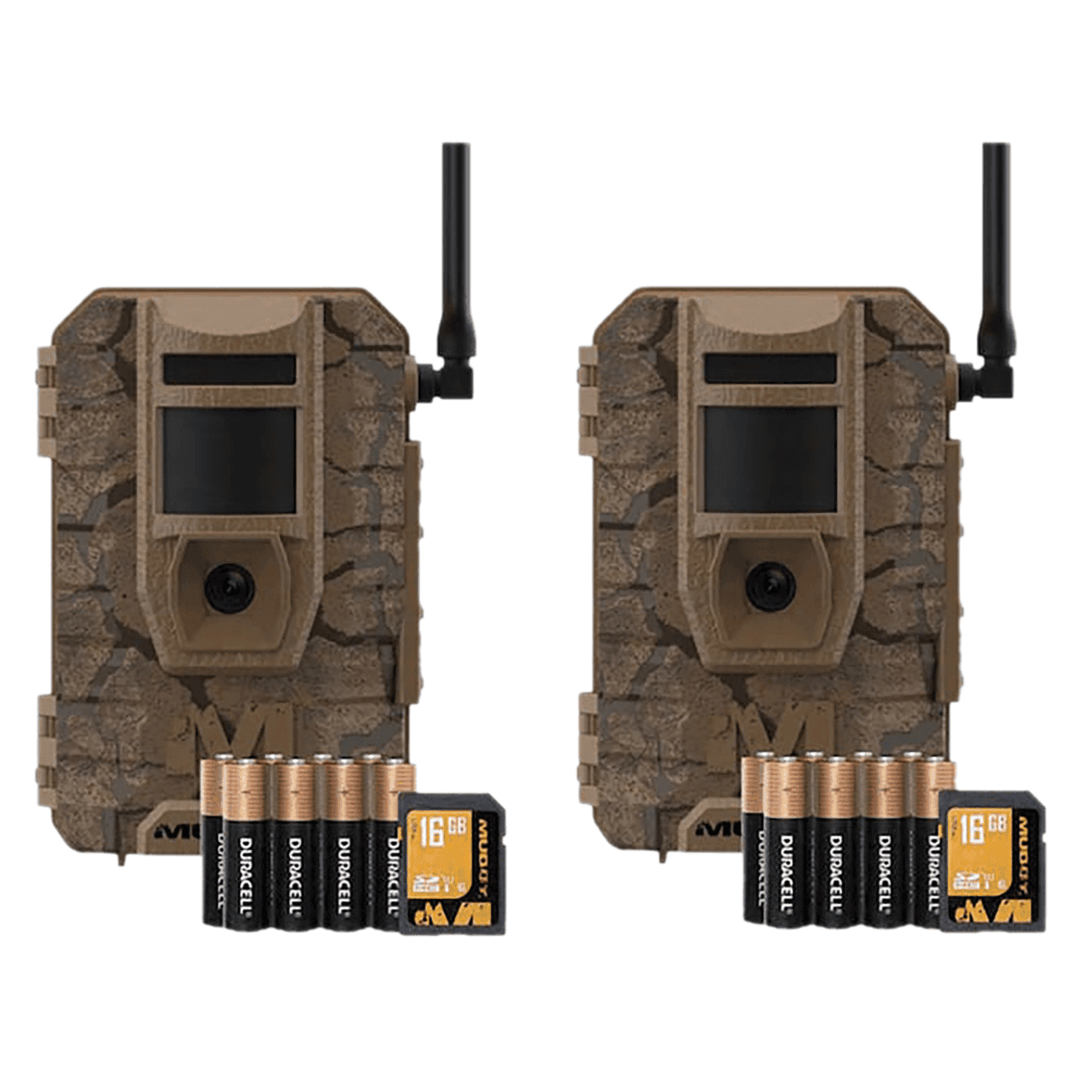 Muddy Mitigator Cellular Trail Camera, 80' Detection Range 24MP Verizon / AT&T Ambidextrous 10 watts 2 Pack - MUDMTGTRK2PK Muddy Mitigator Cellular Trail Camera, 80' Detection Range 24MP Verizon / AT&T Ambidextrous 10 watts 2 Pack - MUDMTGTRK2PK