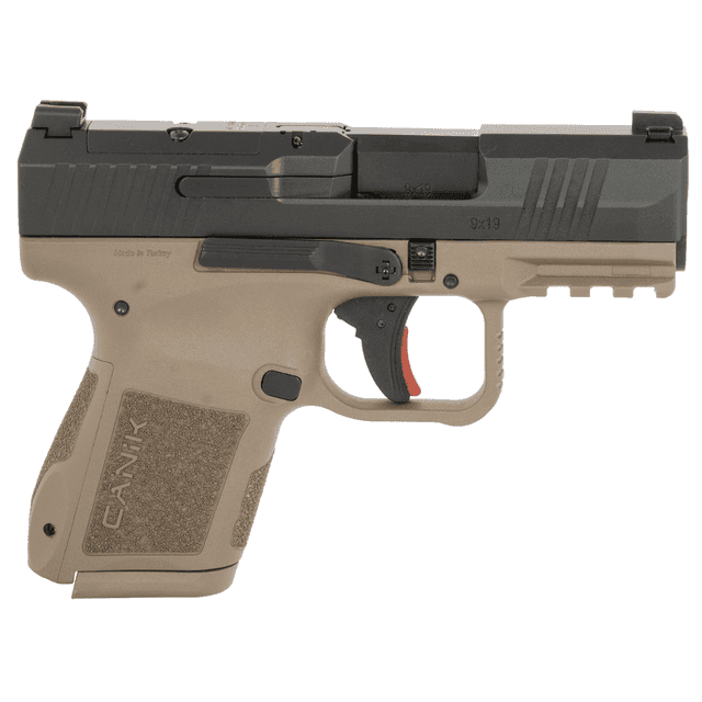 Canik Mete MC9 *CA Compliant Pistol, 3.18" Steel Barrel Black Cerakote Optic Ready/Serrated Steel Slide Flat Dark Earth Polymer Frame w/Picatinny Rail Textured Grip Micro-Compact Frame 10+1rd 9mm Luger - HG7651CABDN Canik Mete MC9 *CA Compliant Pistol, 3.18" Steel Barrel Black Cerakote Optic Ready/Serrated Steel Slide Flat Dark Earth Polymer Frame w/Picatinny Rail Textured Grip Micro-Compact Frame 10+1rd 9mm Luger - HG7651CABDN
