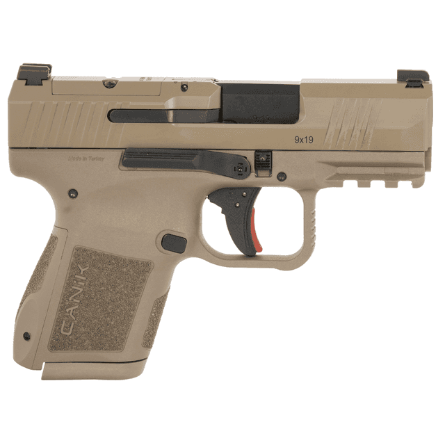 Canik Mete MC9 *CA Compliant Pistol, 3.18" Steel Barrel Flat Dark Earth Cerakote Optic Ready/Serrated Steel Slide Flat Dark Earth Polymer Frame w/Picatinny Rail Textured Grip Micro-Compact Frame 10+1rd 9mm Luger - HG7651CADN Canik Mete MC9 *CA Compliant Pistol, 3.18" Steel Barrel Flat Dark Earth Cerakote Optic Ready/Serrated Steel Slide Flat Dark Earth Polymer Frame w/Picatinny Rail Textured Grip Micro-Compact Frame 10+1rd 9mm Luger - HG7651CADN