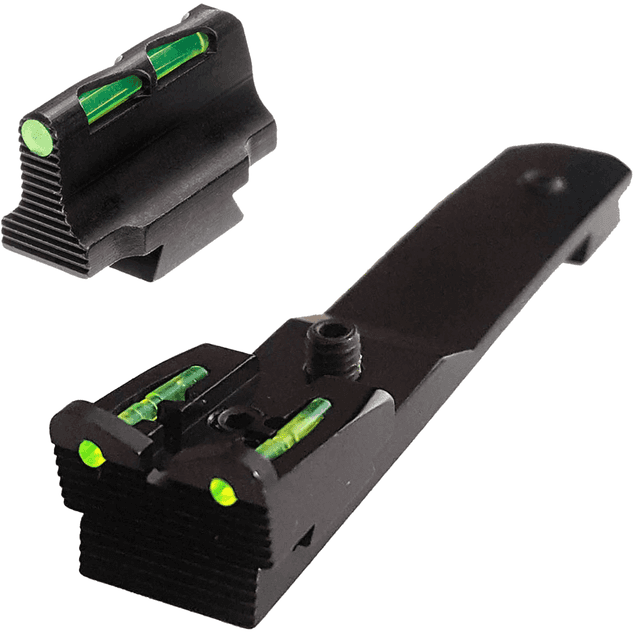 HiViz LiteWave Rifle Sights, Models Green/Red/White Front Green/Red Rear Black Steel for Henry Rifle - HHVS620 HiViz LiteWave Rifle Sights, Models Green/Red/White Front Green/Red Rear Black Steel for Henry Rifle - HHVS620