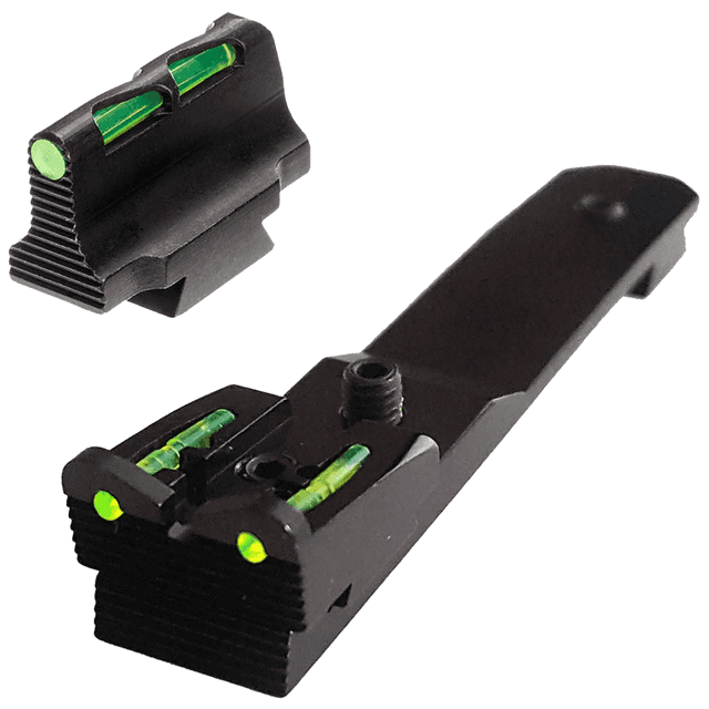 HiViz LiteWave Rifle Sights, Green/Red/White Front Green/Red Rear Black Steel for Henry Rifle - HHVS500 HiViz LiteWave Rifle Sights, Green/Red/White Front Green/Red Rear Black Steel for Henry Rifle - HHVS500