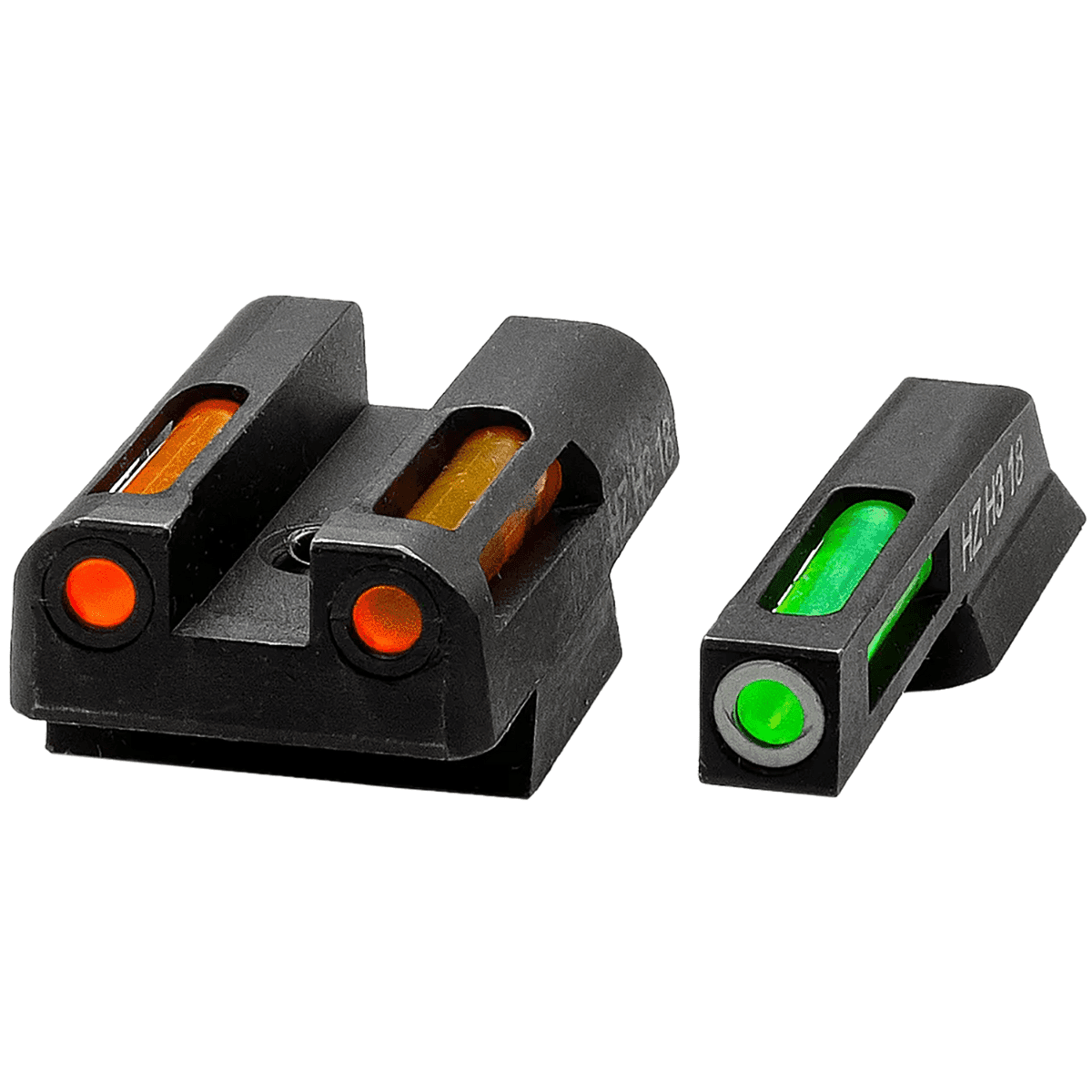 HiViz LiteWave H3 Fiber-Optic Sight Set, Black Steel Dovetail Green Tritium/White Outline w/ Litepipes Orange Fits CZ 75/ 85/ P-01 - CZN421 HiViz LiteWave H3 Fiber-Optic Sight Set, Black Steel Dovetail Green Tritium/White Outline w/ Litepipes Orange Fits CZ 75/ 85/ P-01 - CZN421