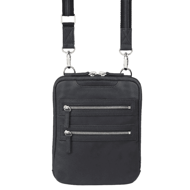 Gun Tote'n Mamas/Kingport Essential Cross-Body Purse, Black Leather - GTM109BK Gun Tote'n Mamas/Kingport Essential Cross-Body Purse, Black Leather - GTM109BK