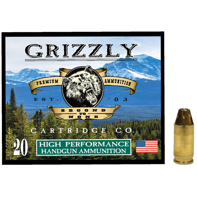 Grizzly Ammo Jacketed Hollow Point Ammo, 90gr 20 Per Box/10 Case 380ACP - GC380A2 Grizzly Ammo Jacketed Hollow Point Ammo, 90gr 20 Per Box/10 Case 380ACP - GC380A2