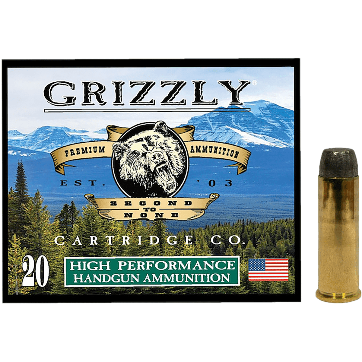 Grizzly Ammo Wide Flat Nose Gas Check Ammo, 250gr 20 Per Box/10 Case 41Mag - GC41M4 Grizzly Ammo Wide Flat Nose Gas Check Ammo, 250gr 20 Per Box/10 Case 41Mag - GC41M4