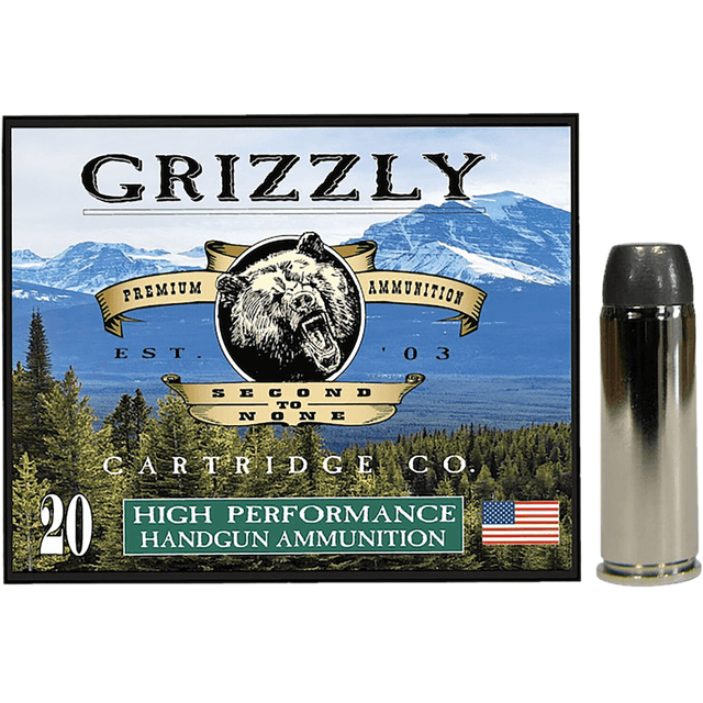 Grizzly Ammo Wide Flat Nose Gas Check Ammo, 265gr 20 Per Box/10 Case 45Colt - GC45C4 Grizzly Ammo Wide Flat Nose Gas Check Ammo, 265gr 20 Per Box/10 Case 45Colt - GC45C4