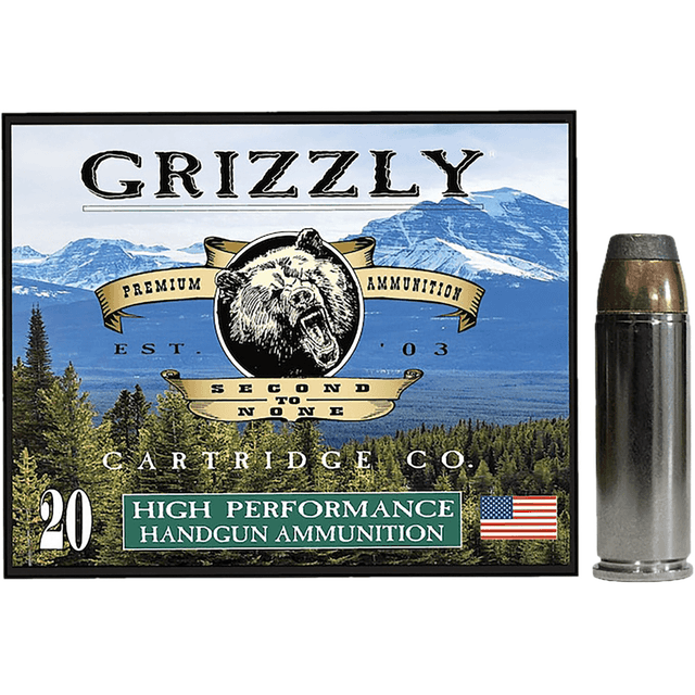 Grizzly Ammo Bonded Flat Point Ammo, +P 300gr 20 Per Box/10 Case 45Colt - GC45C+P10 Grizzly Ammo Bonded Flat Point Ammo, +P 300gr 20 Per Box/10 Case 45Colt - GC45C+P10