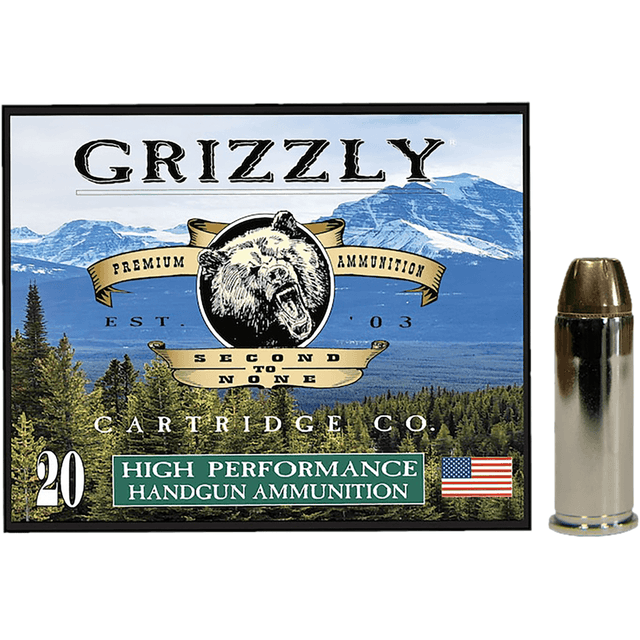 Grizzly Ammo Jacketed Hollow Point Ammo, 240gr 20 Per Box/10 Case 44 Special - GC44SP5 Grizzly Ammo Jacketed Hollow Point Ammo, 240gr 20 Per Box/10 Case 44 Special - GC44SP5