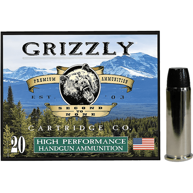Grizzly Ammo Wide Flat Nose Gas Check Ammo, 260gr 20 Per Box/10 Case 44 Mag - GC44M9 Grizzly Ammo Wide Flat Nose Gas Check Ammo, 260gr 20 Per Box/10 Case 44 Mag - GC44M9